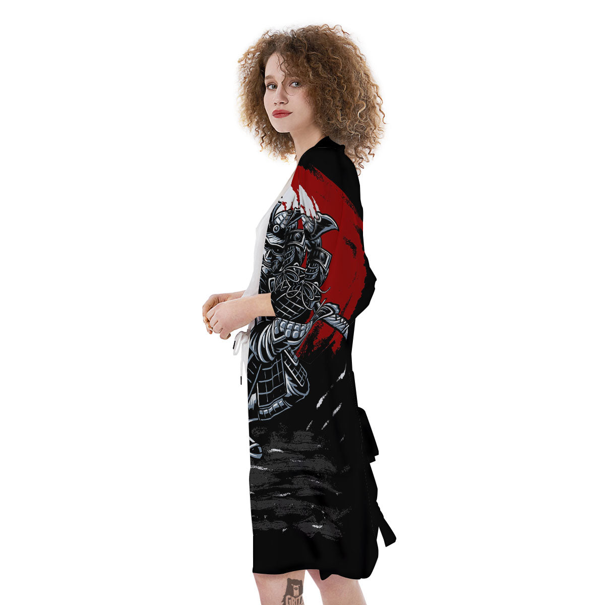 Warrior Samurai Dark Print Kimono-grizzshop
