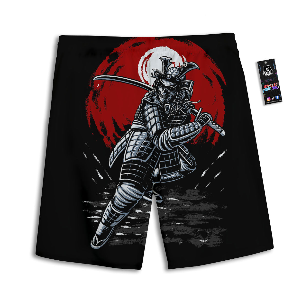 Wave Mardi Gras Print Pattern Men's Athletic Shorts