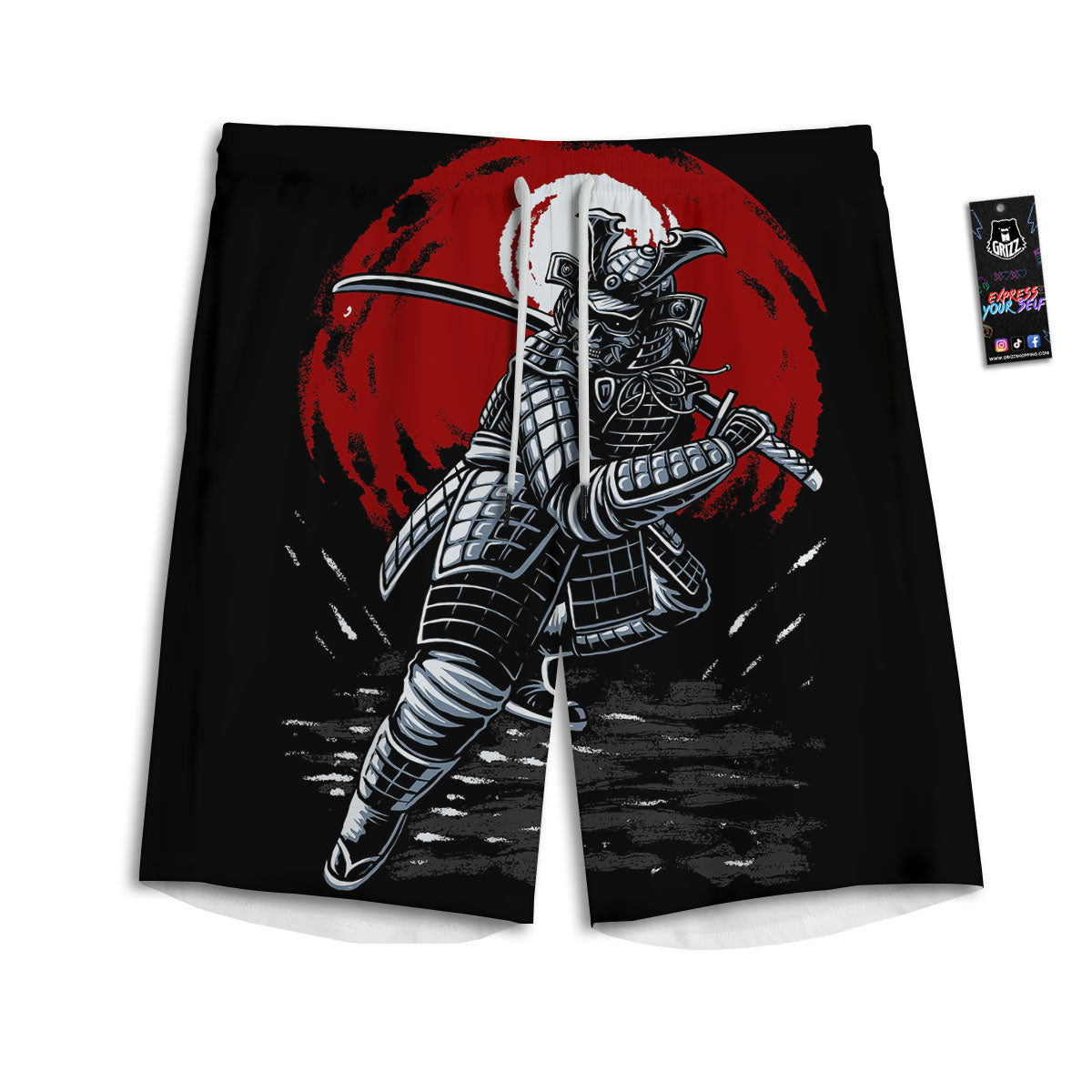 Wave Mardi Gras Print Pattern Men's Athletic Shorts