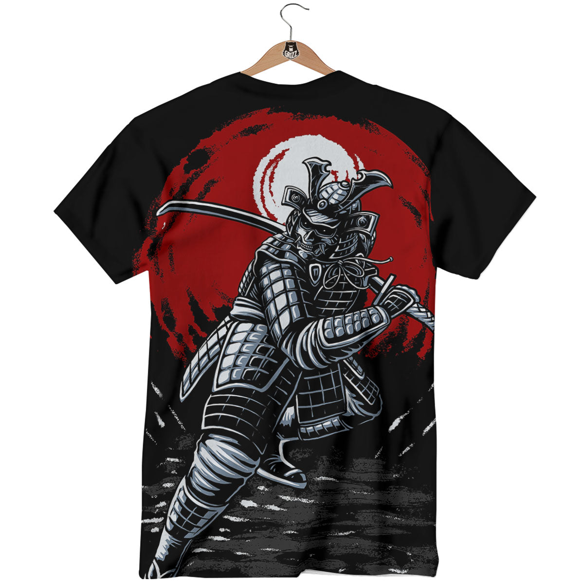 Warrior Samurai Dark Print T-Shirt-grizzshop