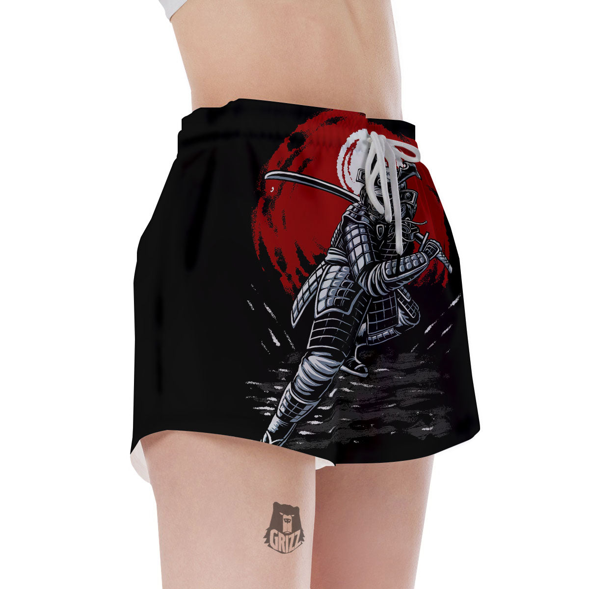 Warrior Samurai Dark Print Women's Shorts-grizzshop