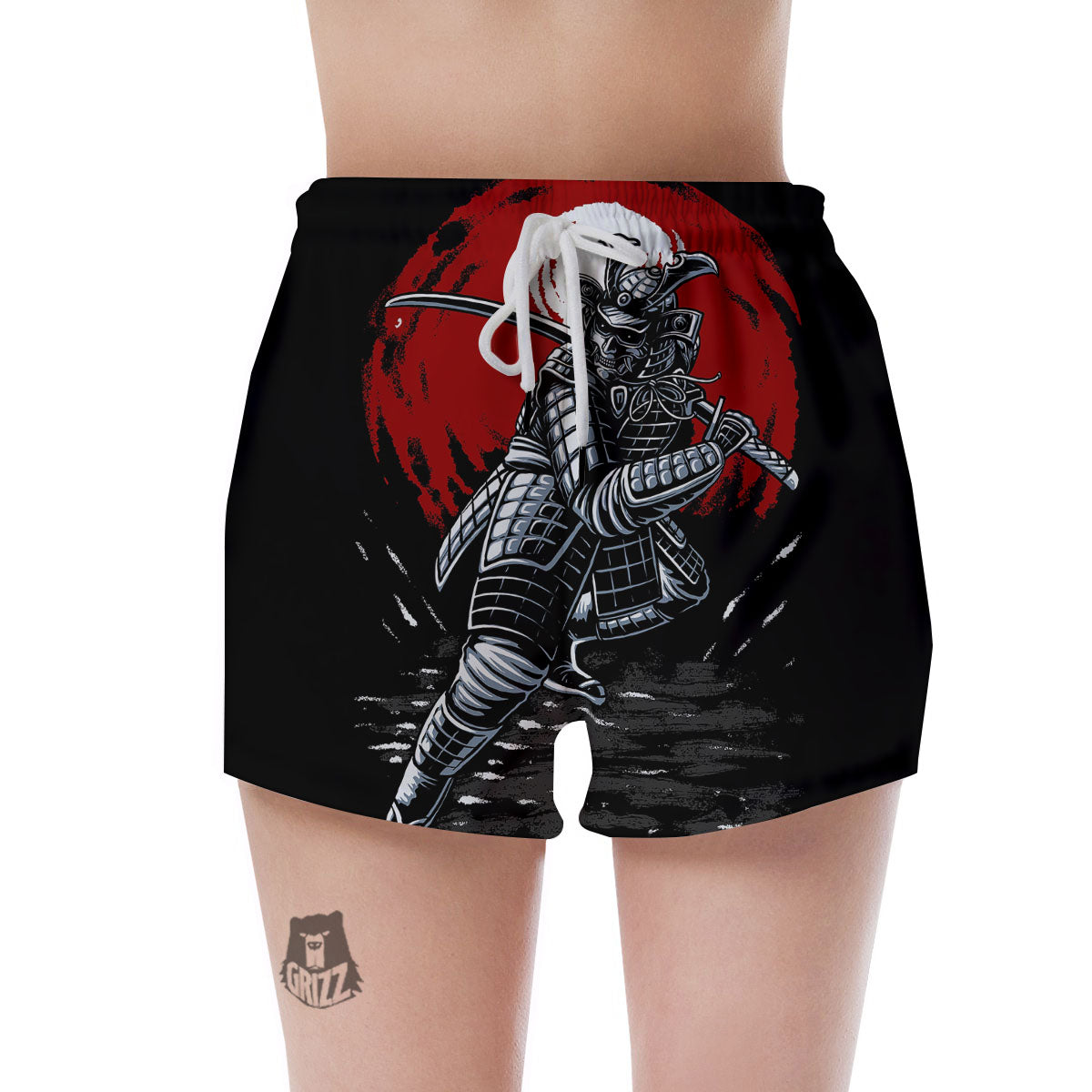 Warrior Samurai Dark Print Women's Shorts-grizzshop