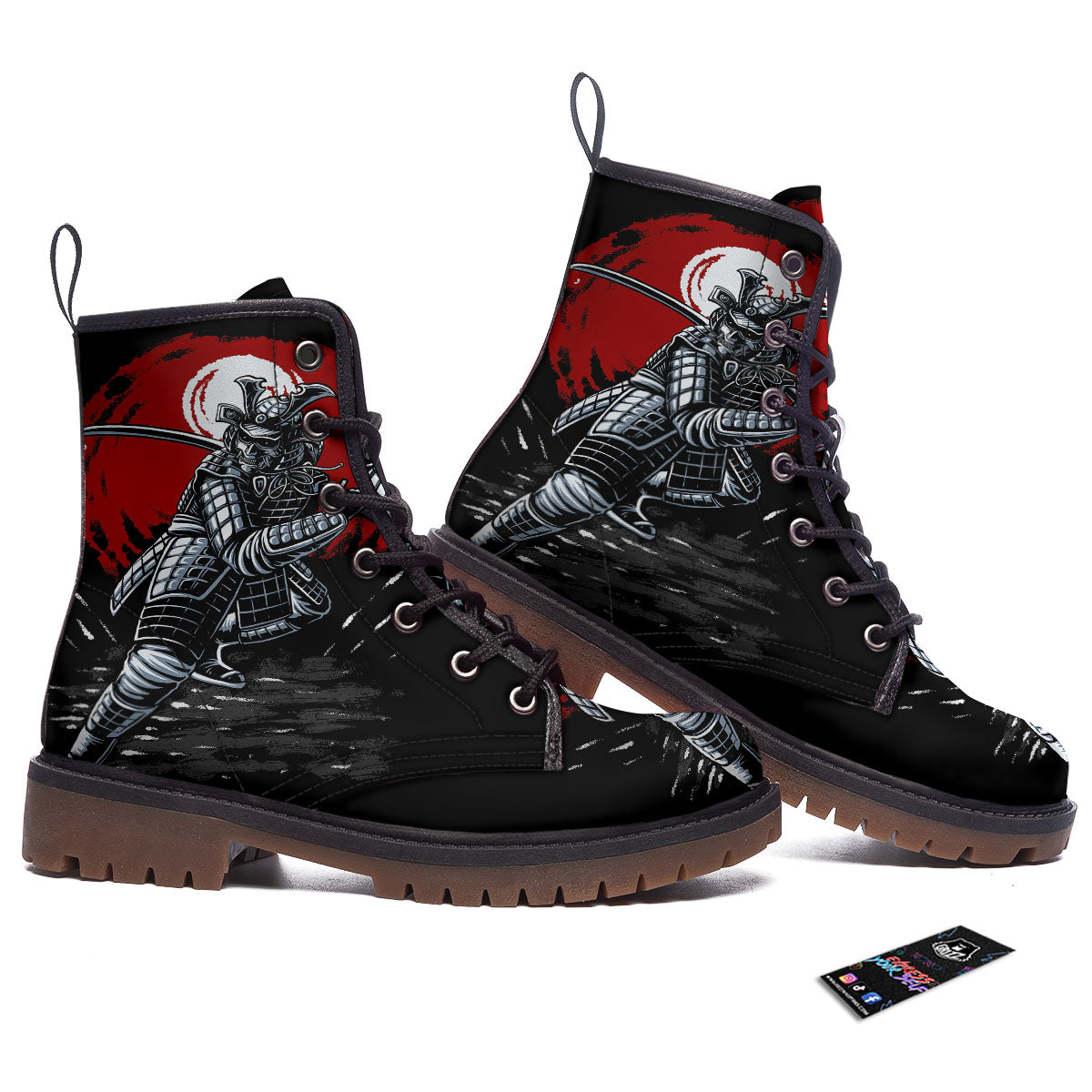 Warrior Samurai Dark Print Work Boots-grizzshop