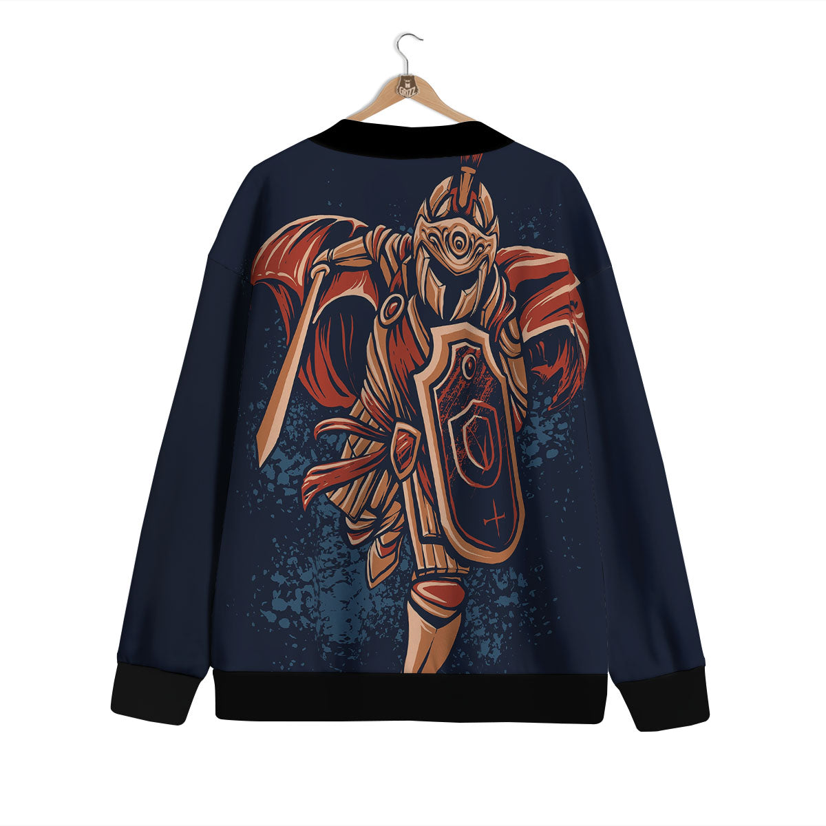 Warrior Spartan Print Cardigan-grizzshop