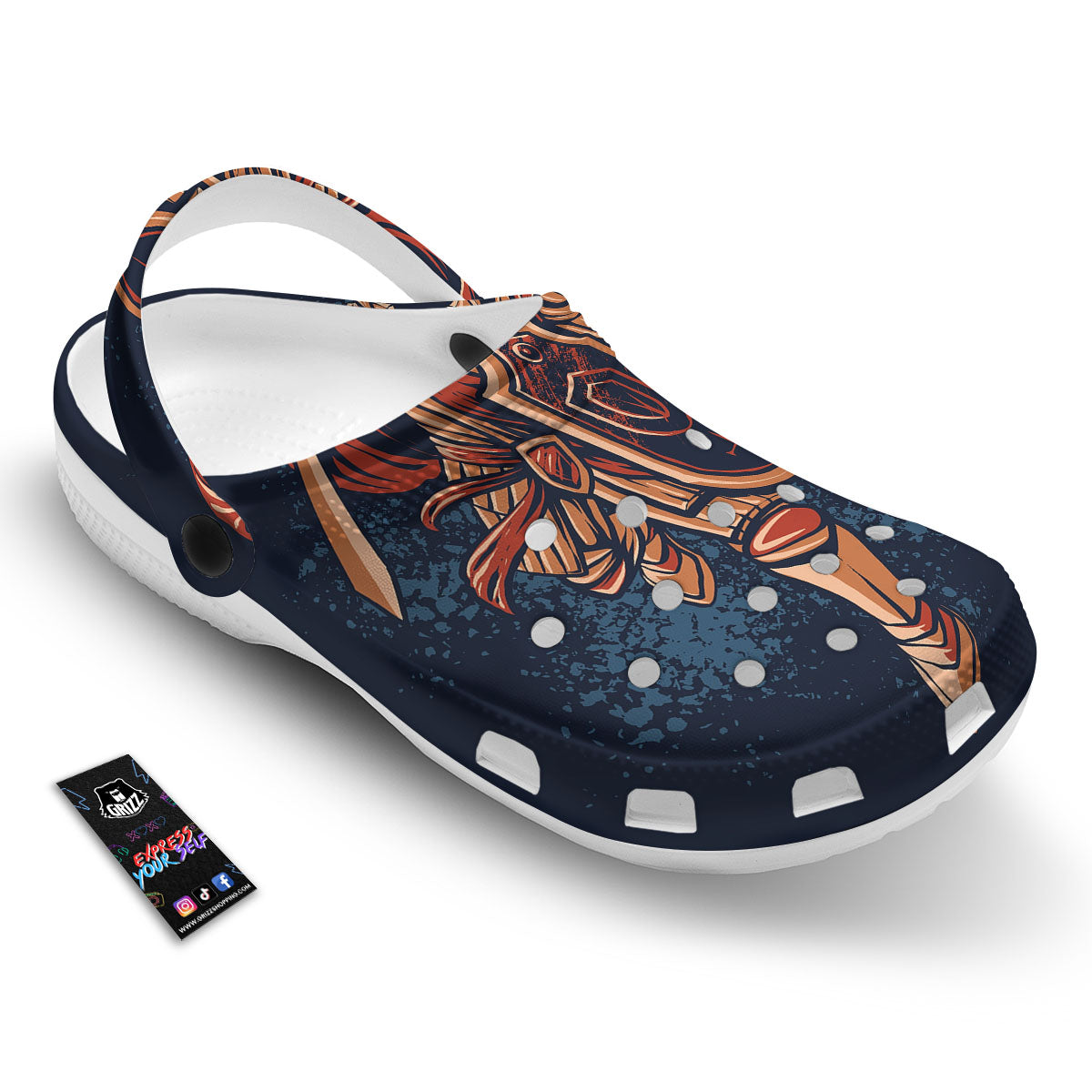 Warrior Spartan Print Clog-grizzshop
