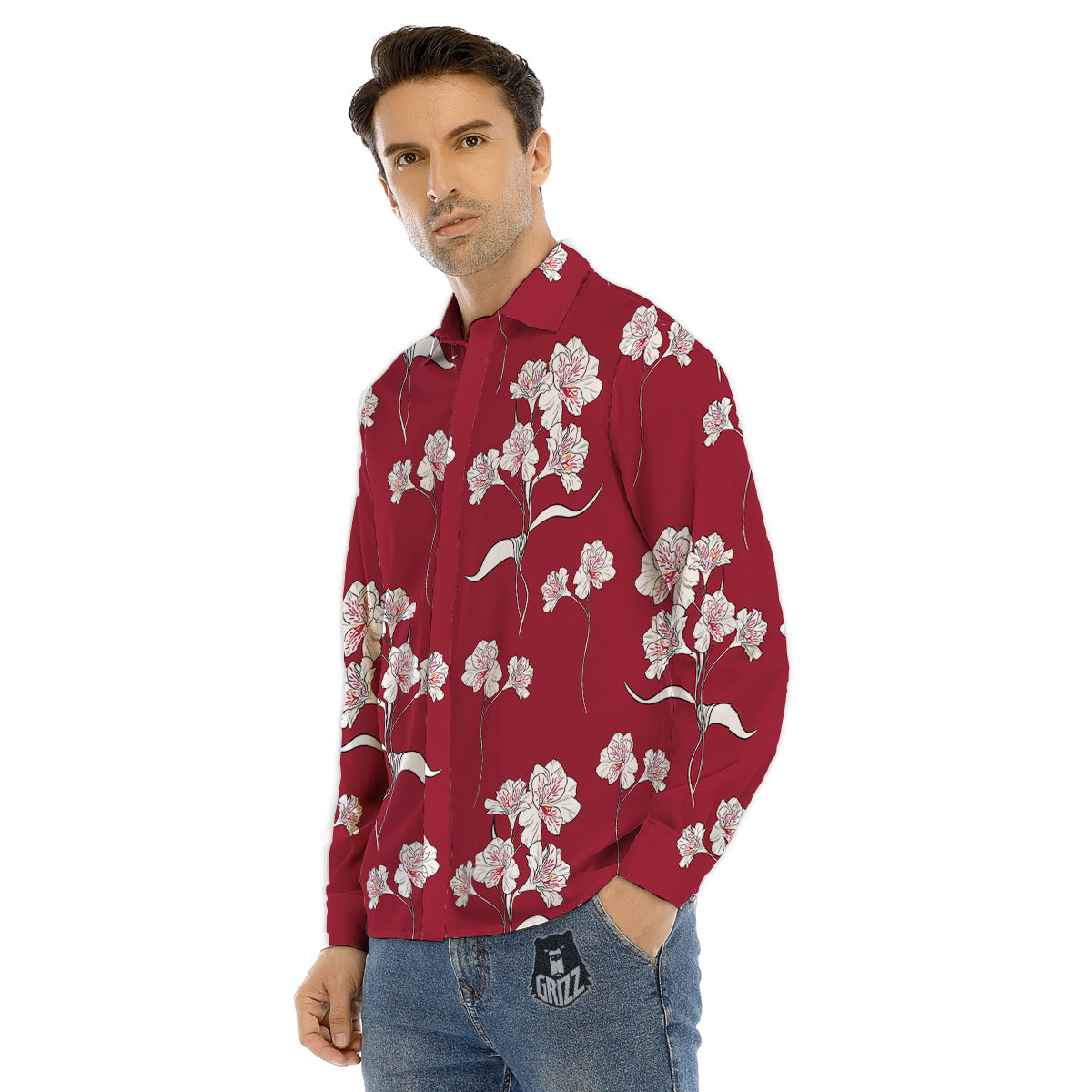 Warrior Spartan Print Men's Dress Shirts-grizzshop