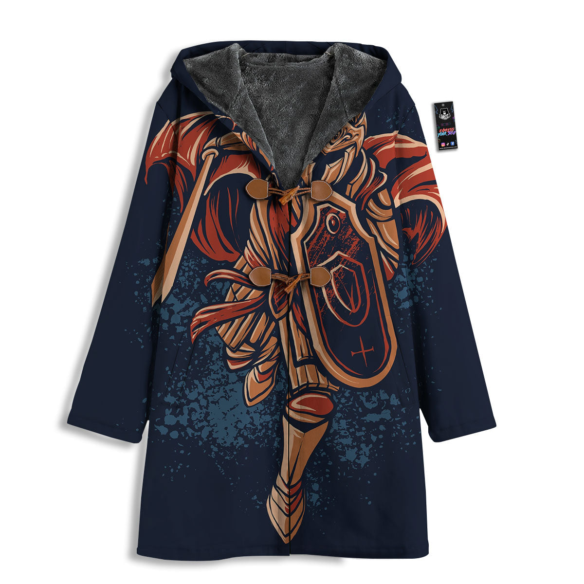 Warrior Spartan Print Men's Windbreaker Jacket-grizzshop
