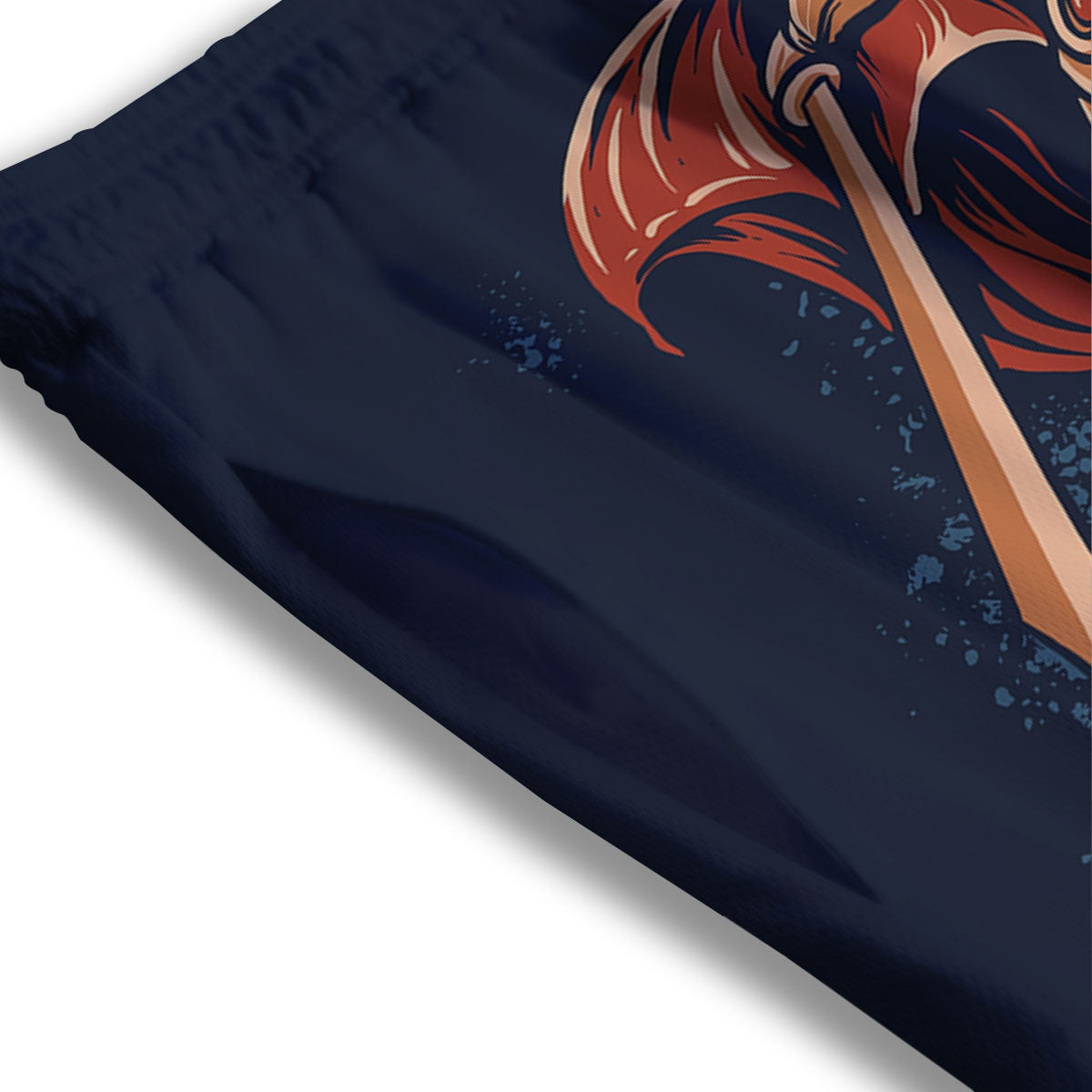 Warrior Spartan Print Mesh Shorts
