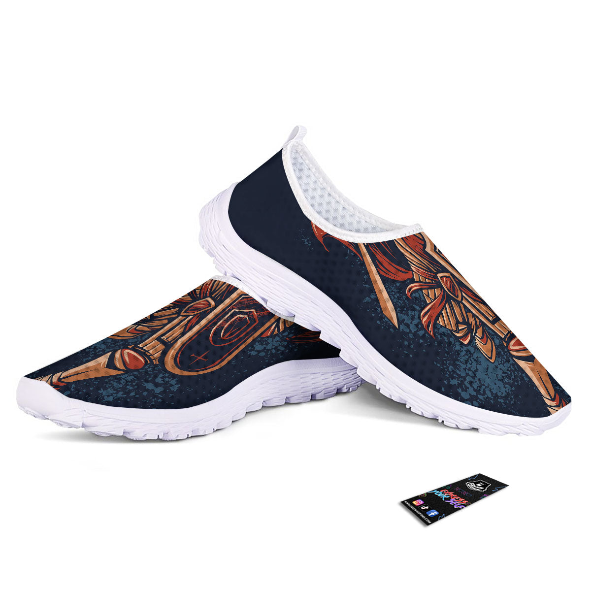 Warrior Spartan Print Nurse Shoes-grizzshop
