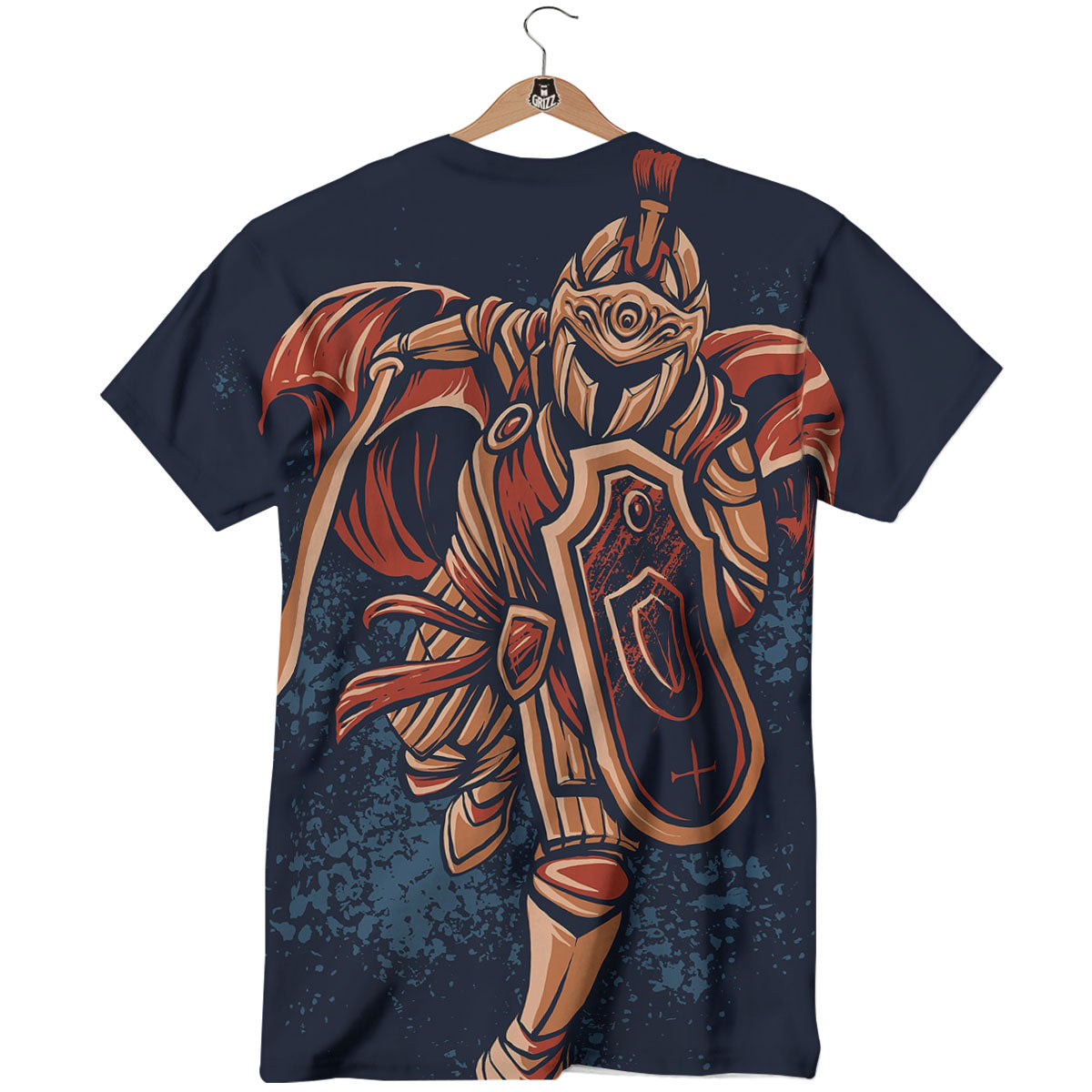 Warrior Spartan Print T-Shirt-grizzshop