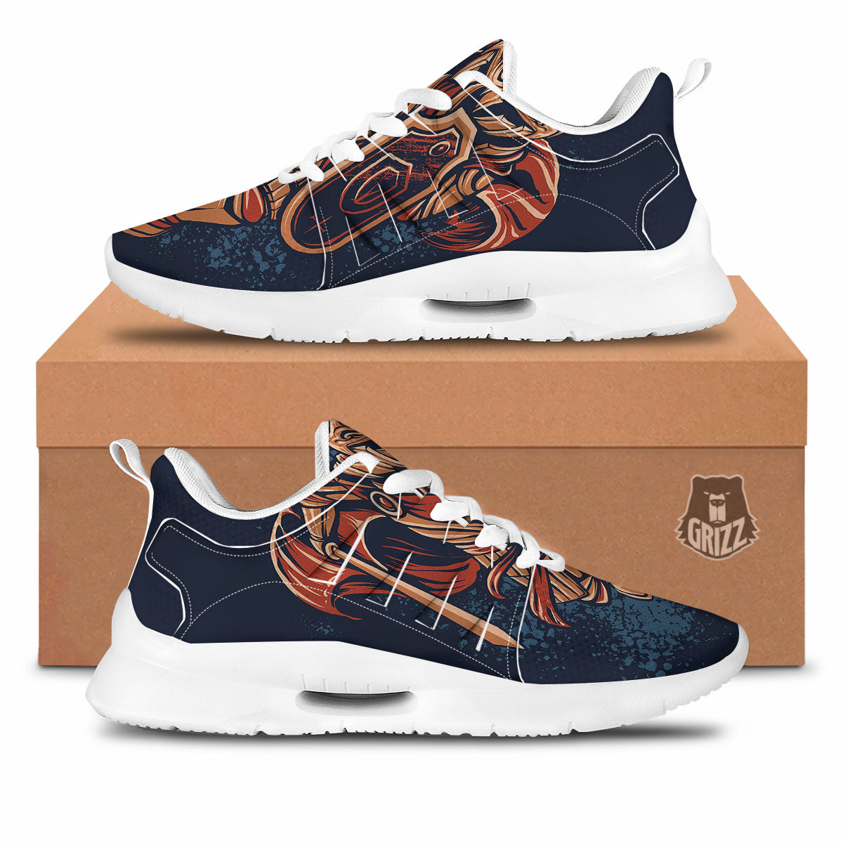 Warrior Spartan Print Tennis Shoes-grizzshop