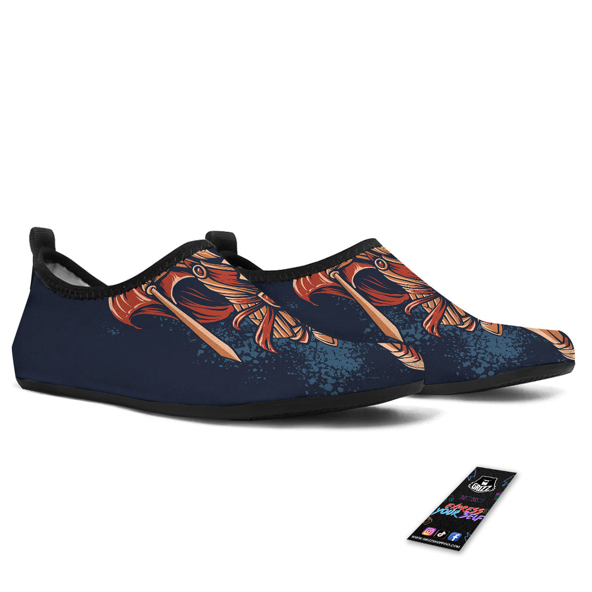 Warrior Spartan Print Water Shoes-grizzshop