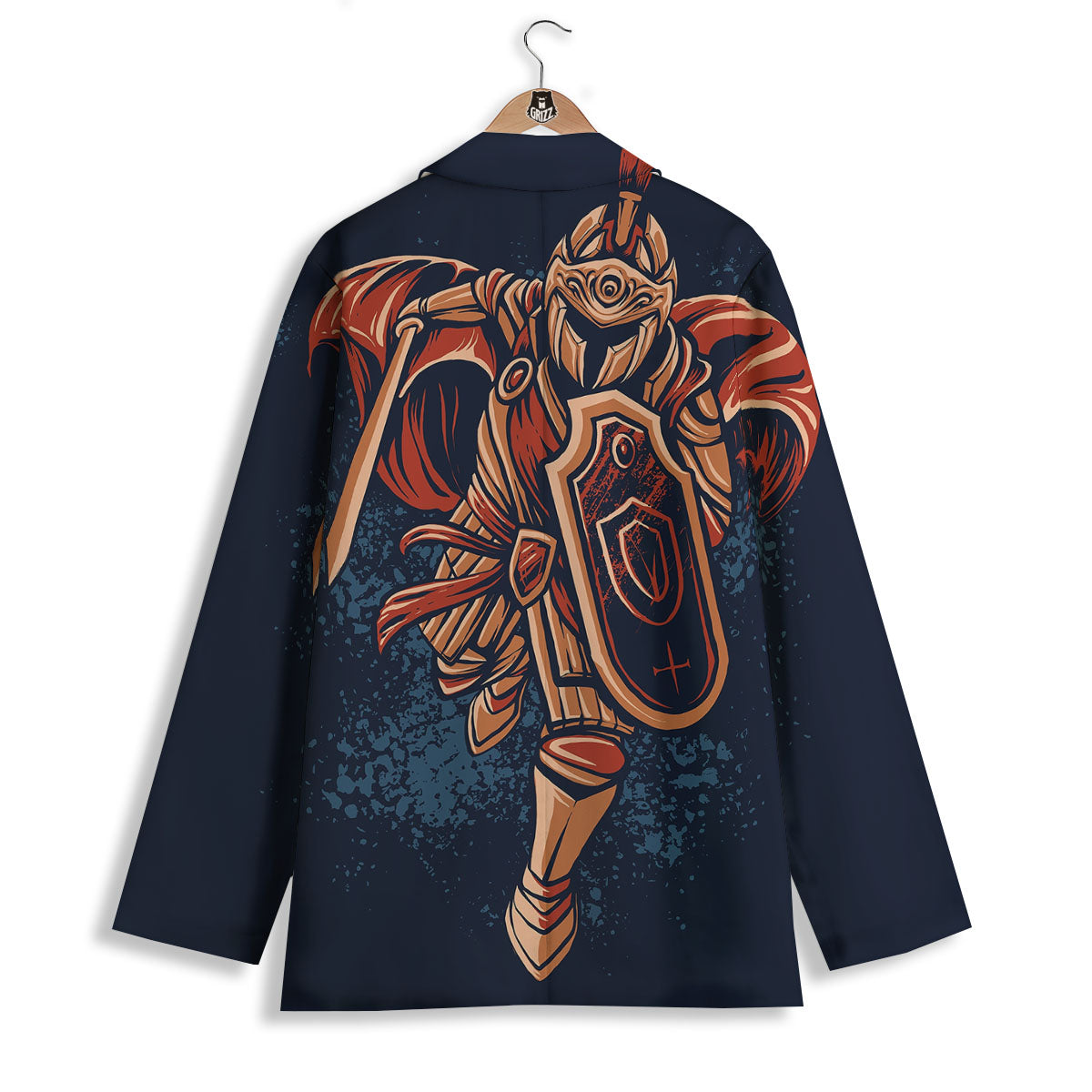 Warrior Spartan Print Women's Blazer-grizzshop