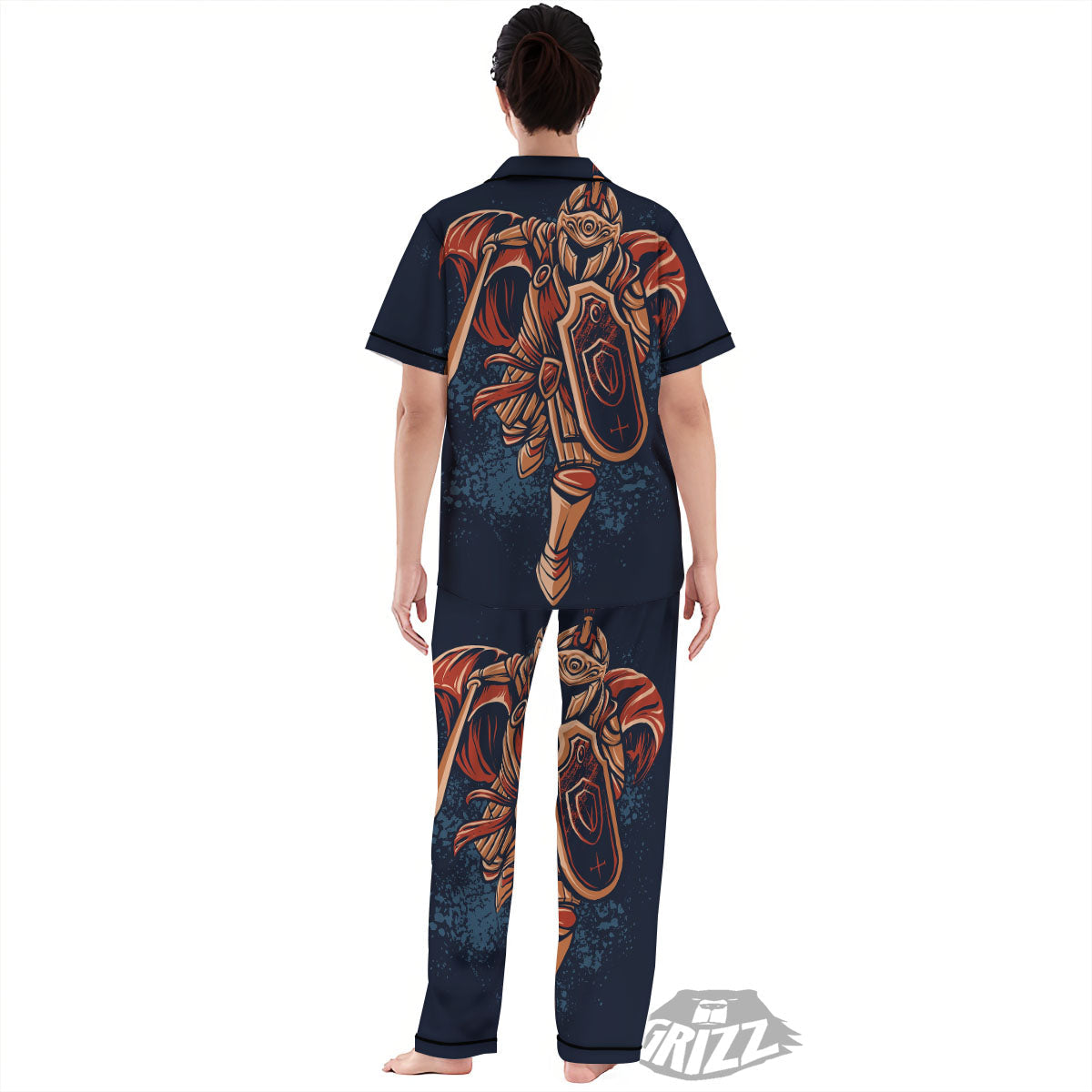 Warrior Spartan Print Women's Pajamas Set-grizzshop
