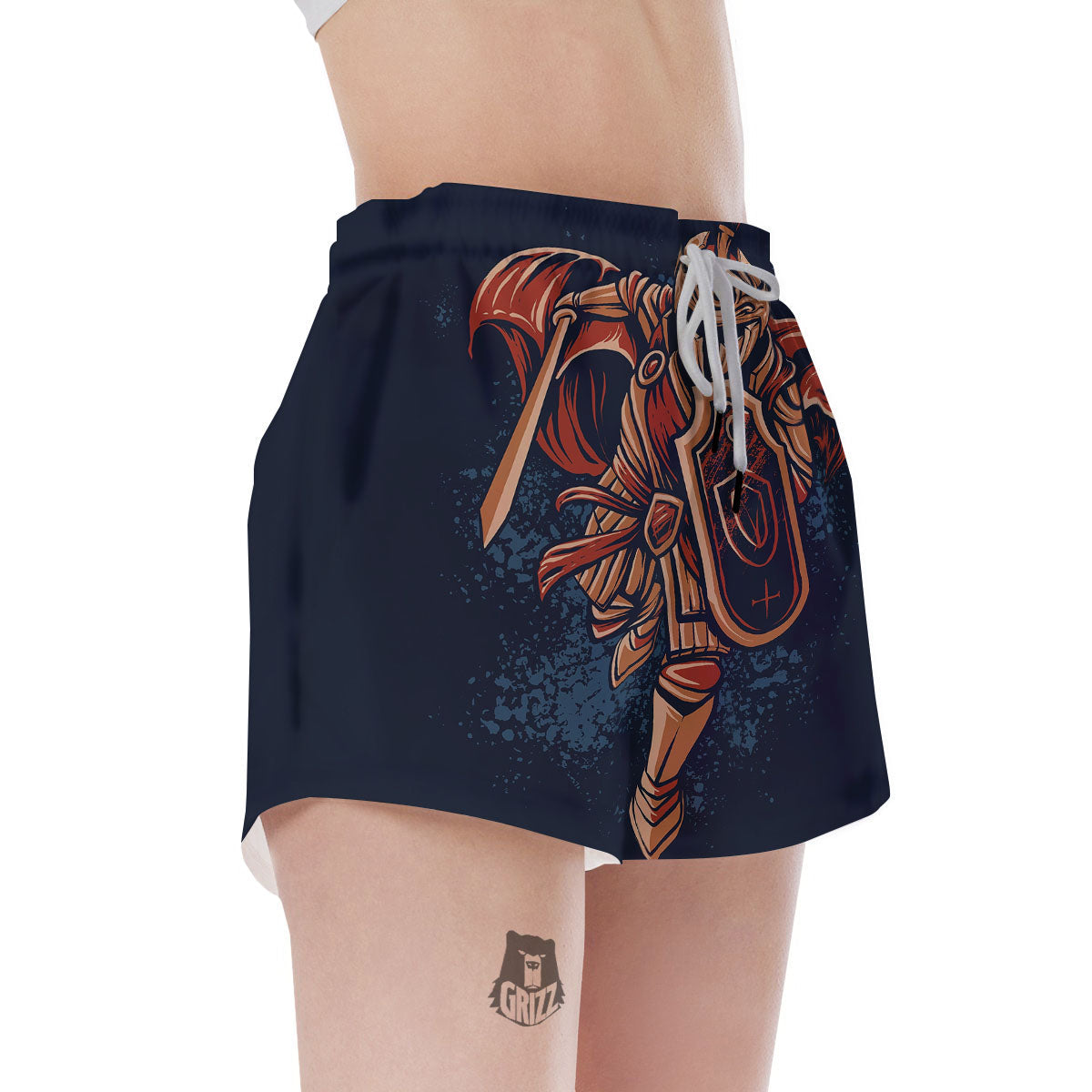 Warrior Spartan Print Women's Shorts-grizzshop