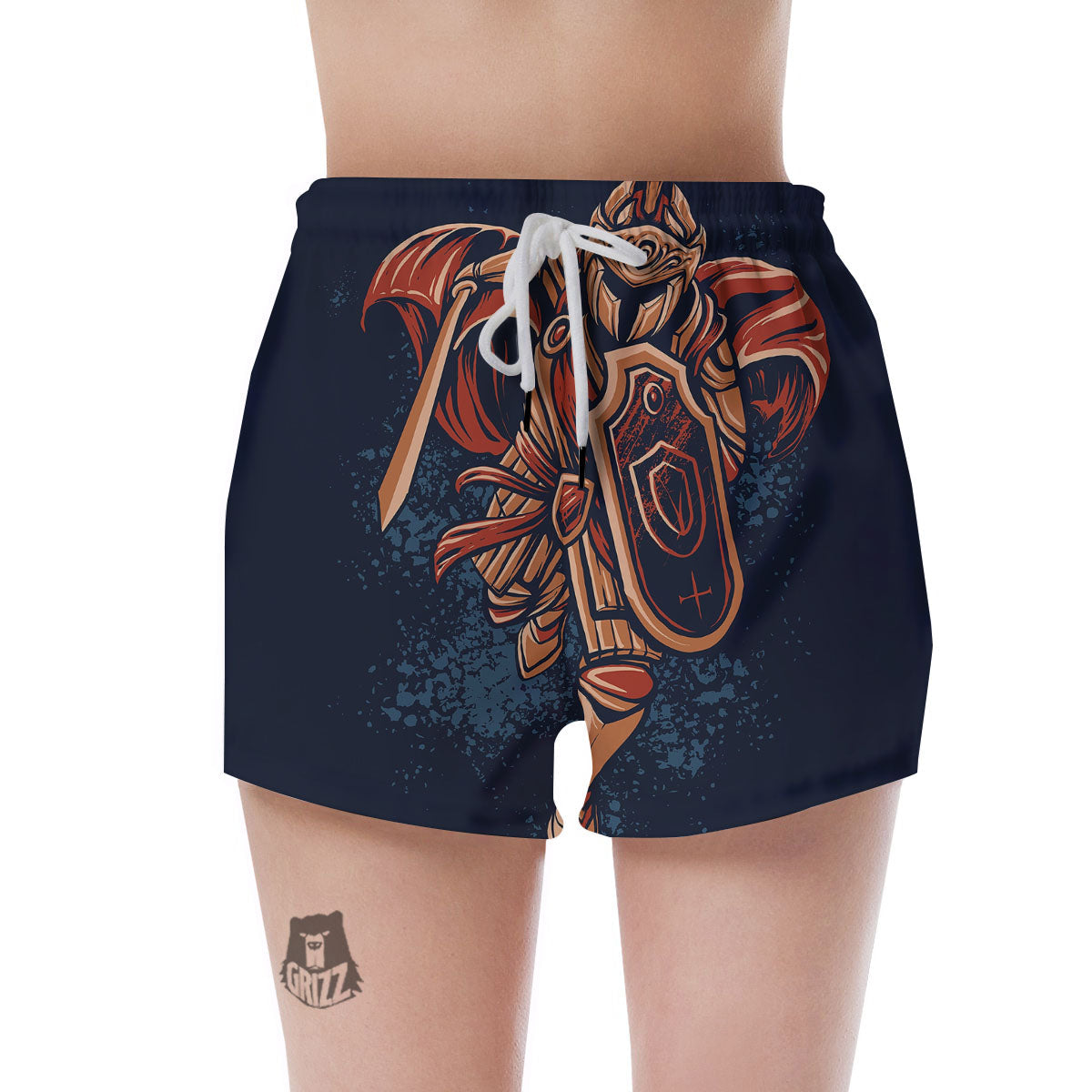 Warrior Spartan Print Women's Shorts-grizzshop