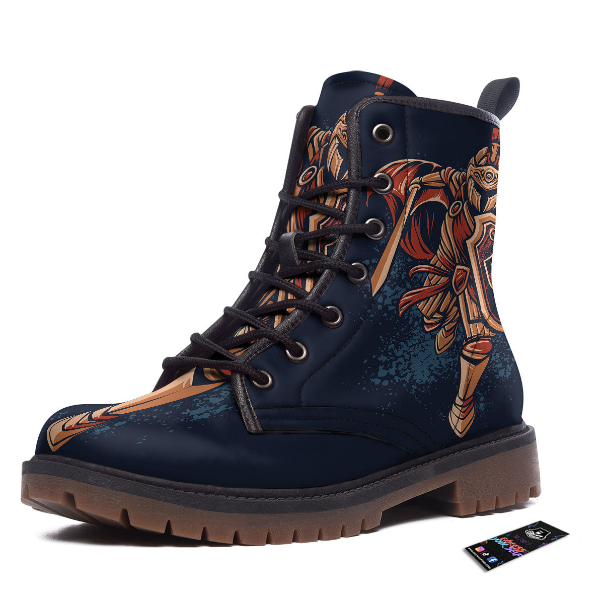 Warrior Spartan Print Work Boots-grizzshop