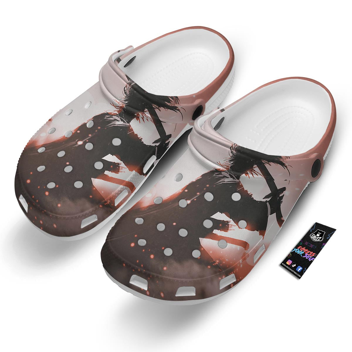 Warrior Sunset Samurai Print Clog-grizzshop
