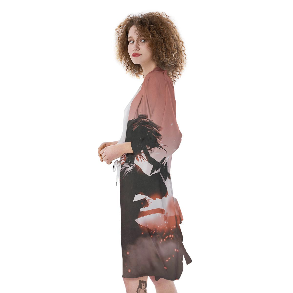 Warrior Sunset Samurai Print Kimono-grizzshop