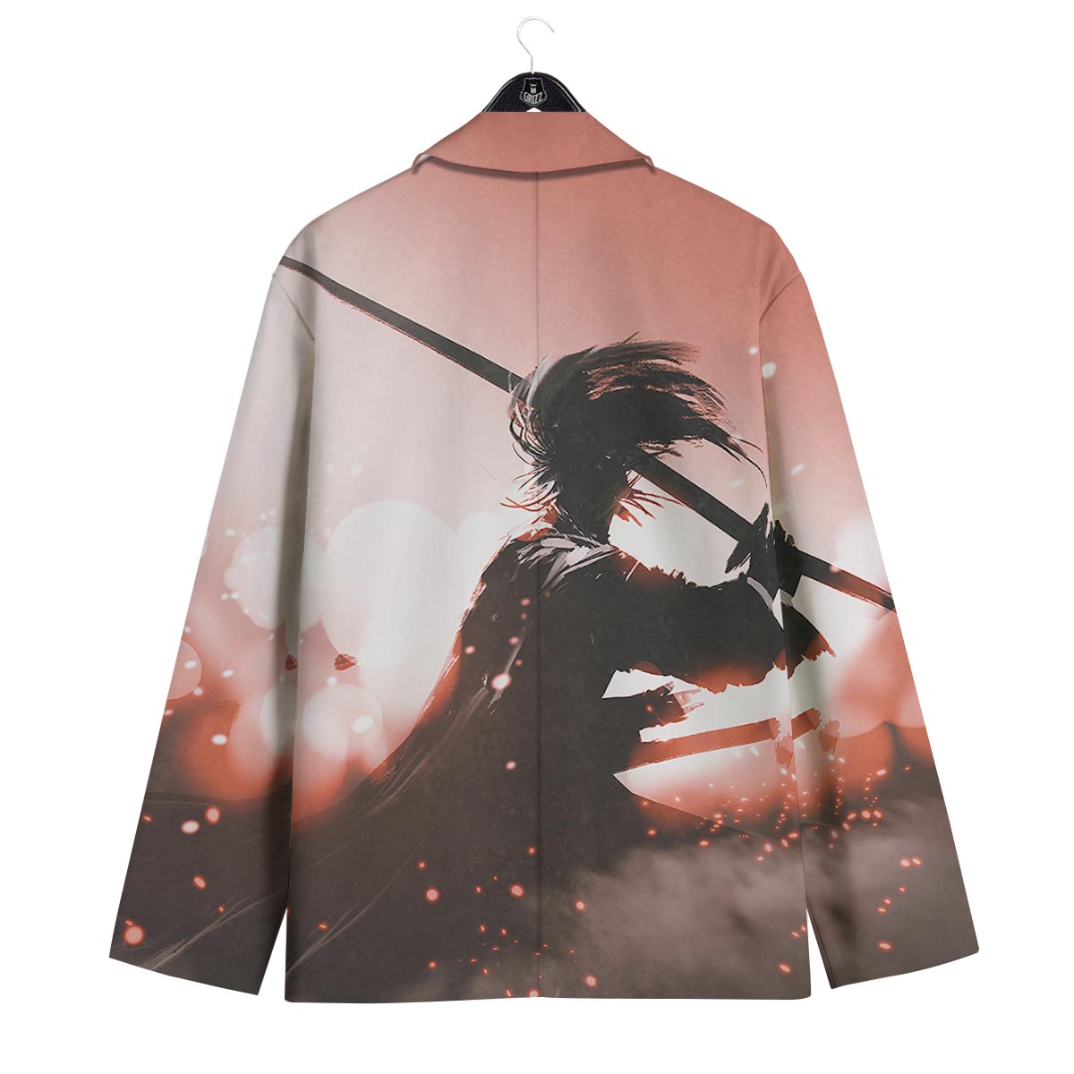 Warrior Sunset Samurai Print Men's Sport Coat-grizzshop