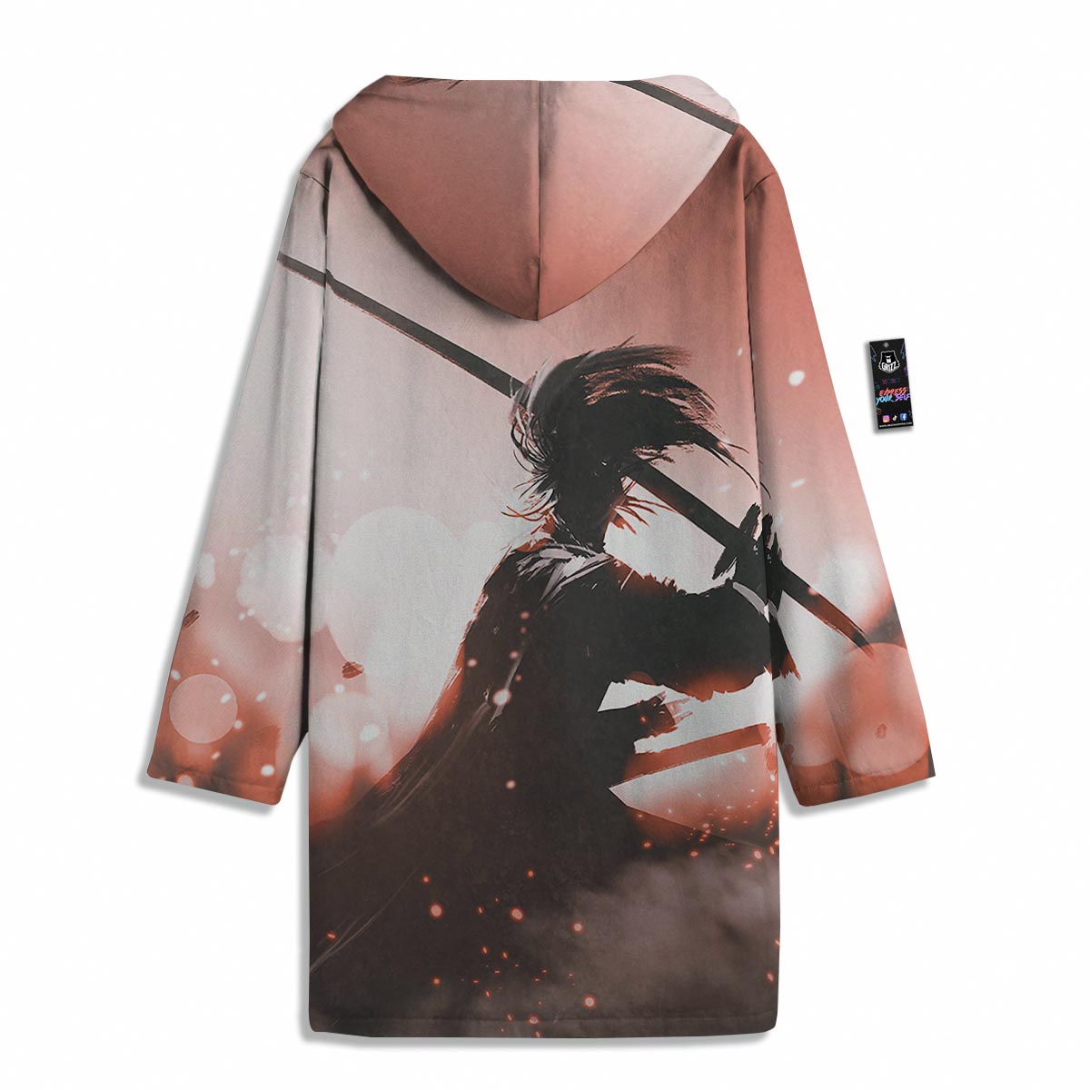 Warrior Sunset Samurai Print Men's Windbreaker Jacket-grizzshop