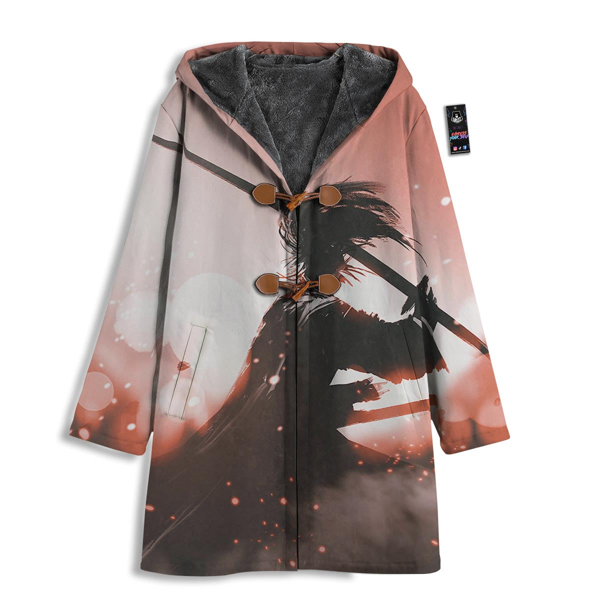 Warrior Sunset Samurai Print Men's Windbreaker Jacket-grizzshop