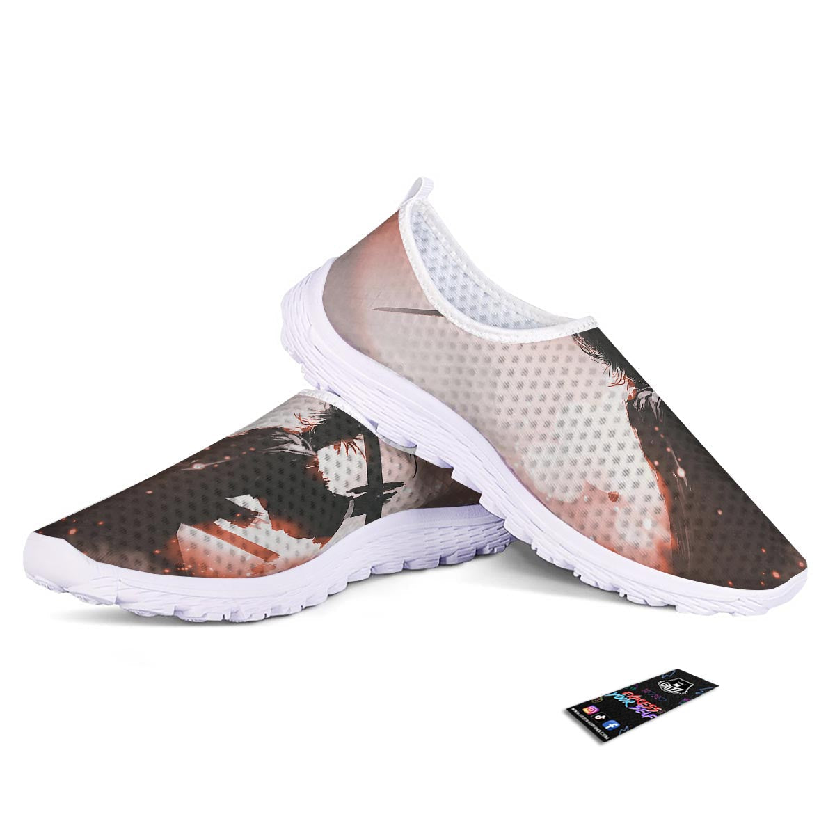 Warrior Sunset Samurai Print Nurse Shoes-grizzshop