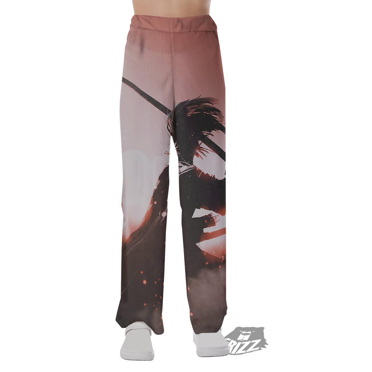 Warrior Sunset Samurai Print Pajama Pants-grizzshop