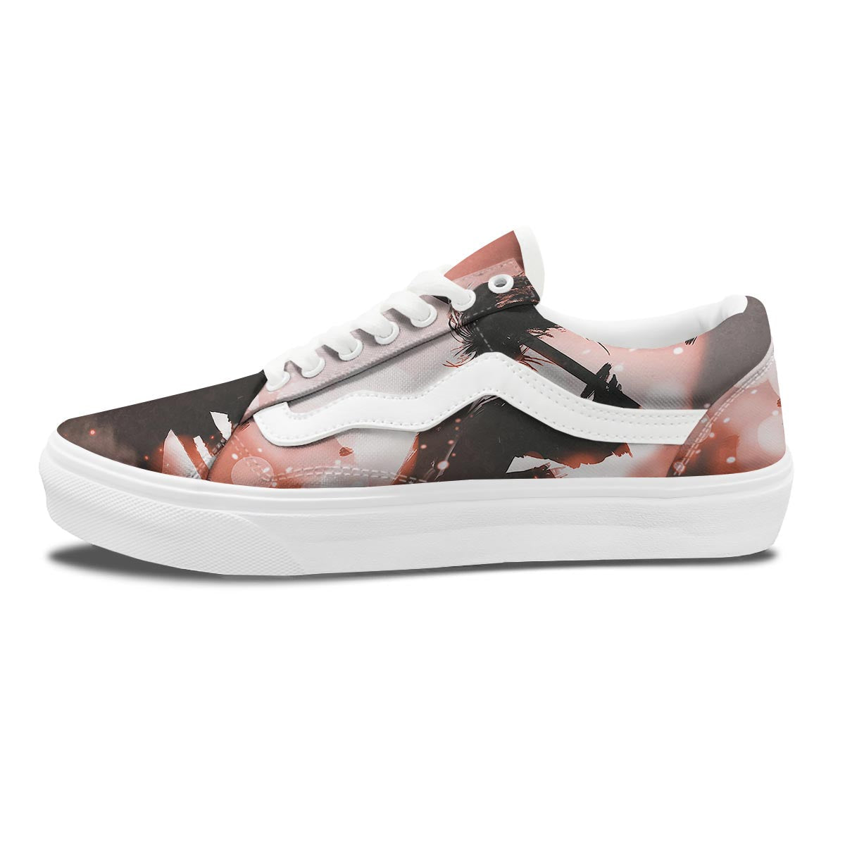 Warrior Sunset Samurai Print Skate Shoes-grizzshop
