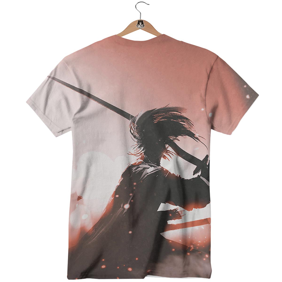 Warrior Sunset Samurai Print T-Shirt-grizzshop