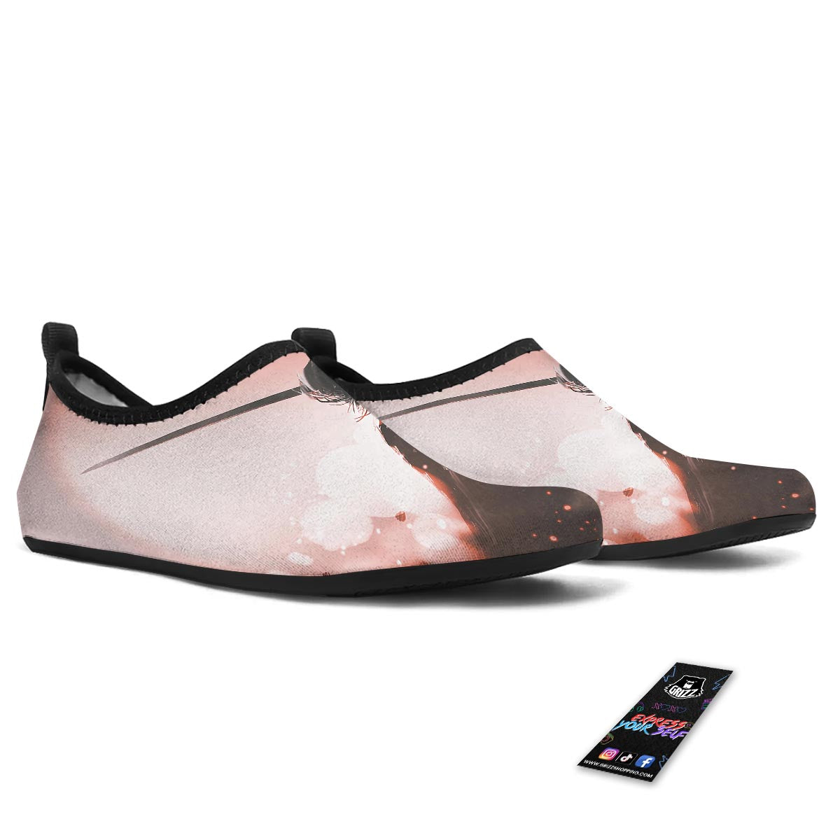 Warrior Sunset Samurai Print Water Shoes-grizzshop