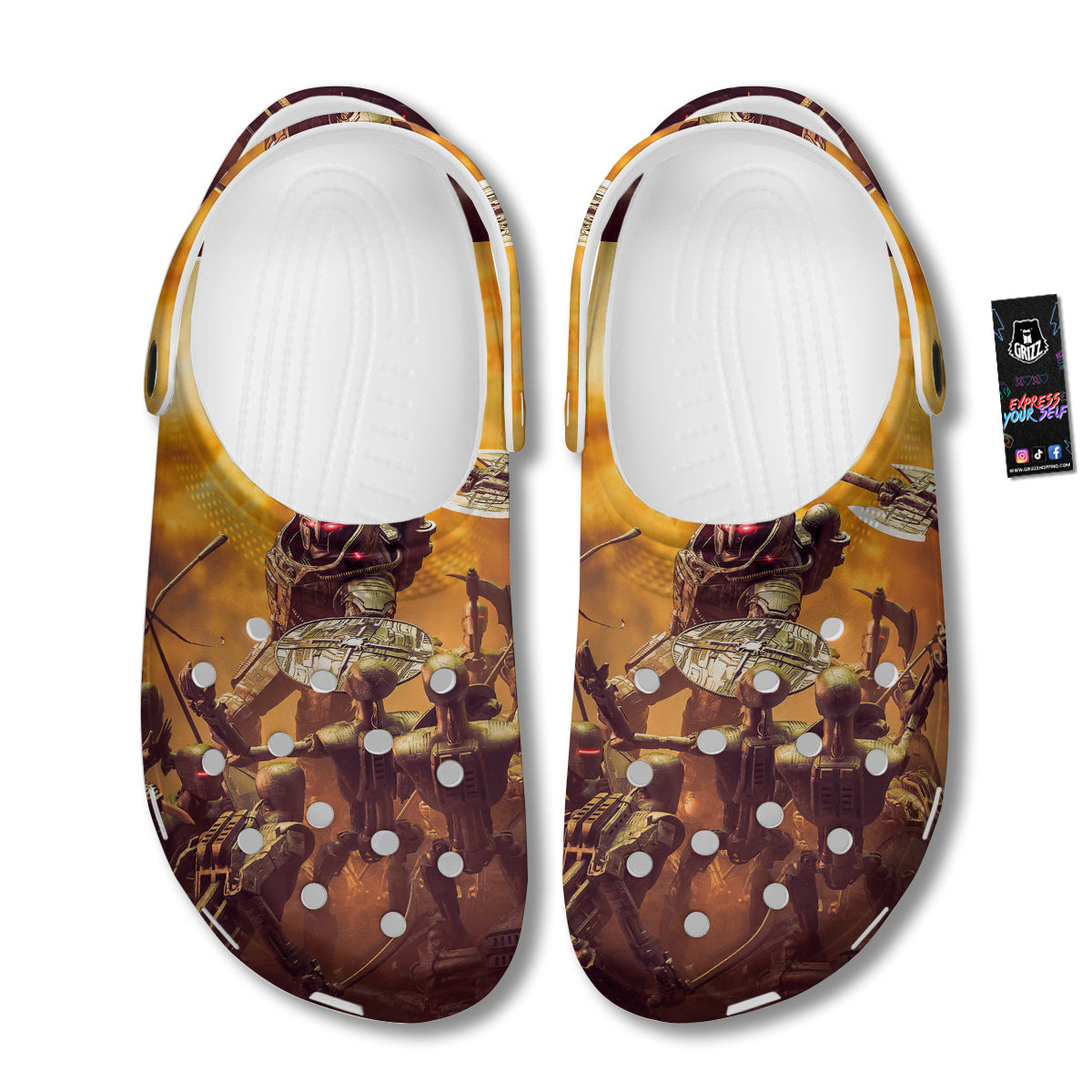 Warrior Viking Machine Print Clog-grizzshop