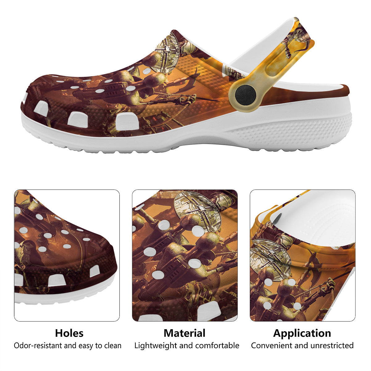 Warrior Viking Machine Print Clog-grizzshop