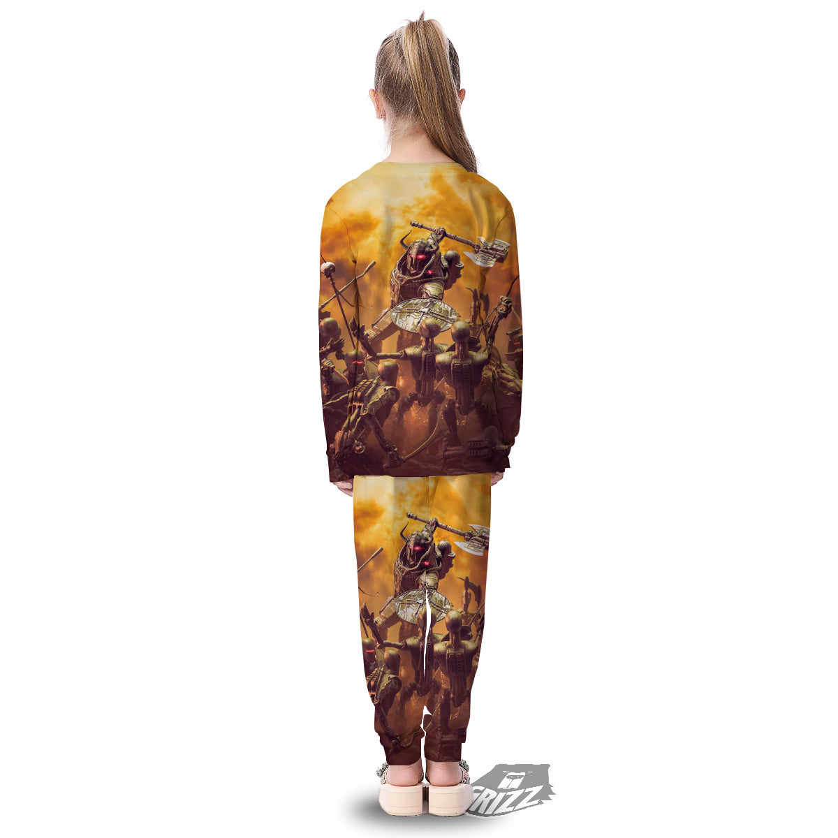 Warrior Viking Machine Print Kid's Pajamas-grizzshop