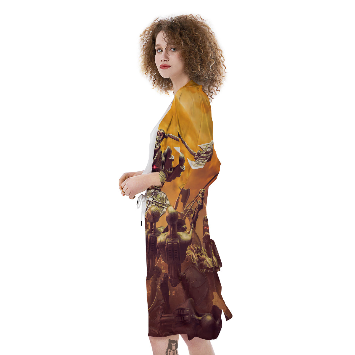 Warrior Viking Machine Print Kimono-grizzshop