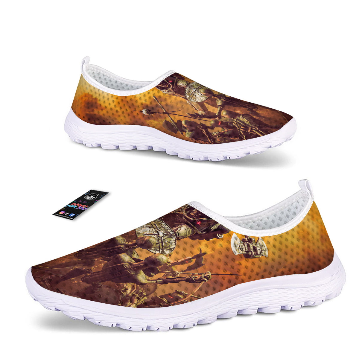 Warrior Viking Machine Print Nurse Shoes-grizzshop