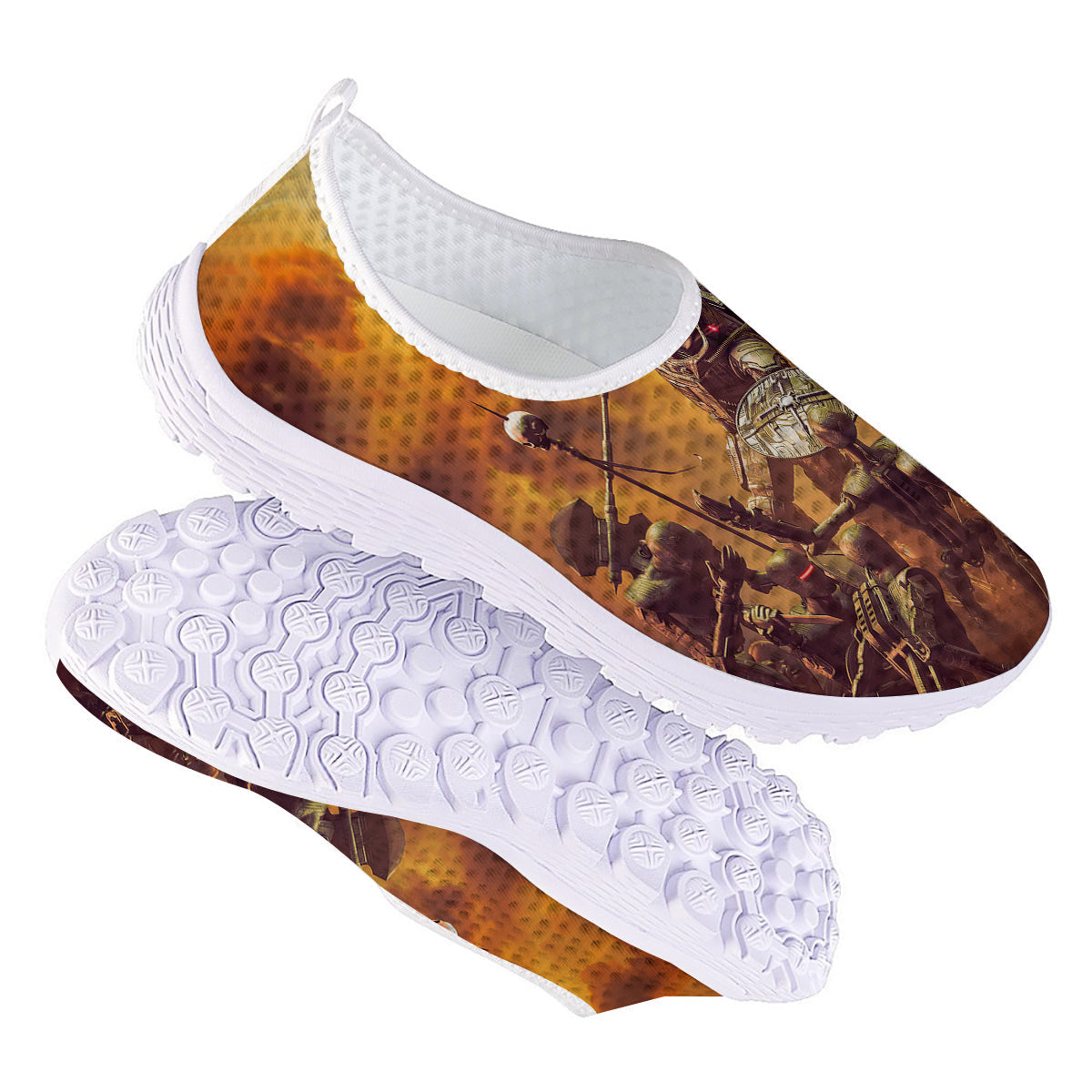 Warrior Viking Machine Print Nurse Shoes-grizzshop