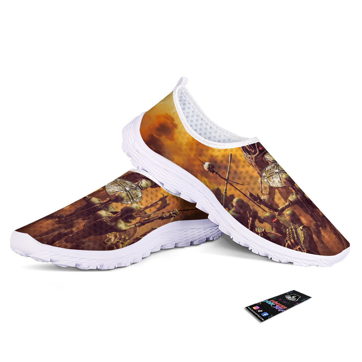 Warrior Viking Machine Print Nurse Shoes-grizzshop