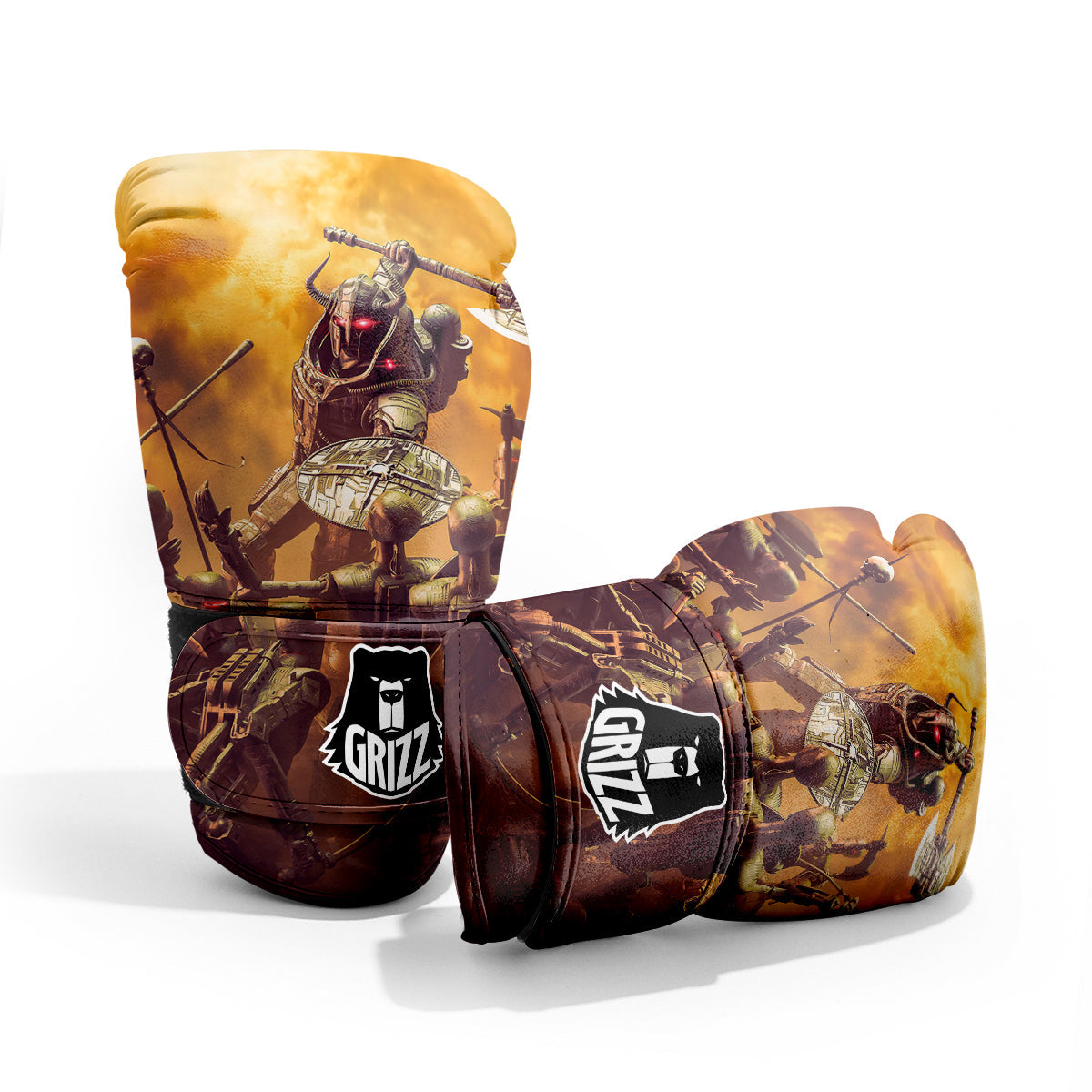 Warrior Viking Machine Print Pro Boxing Glove