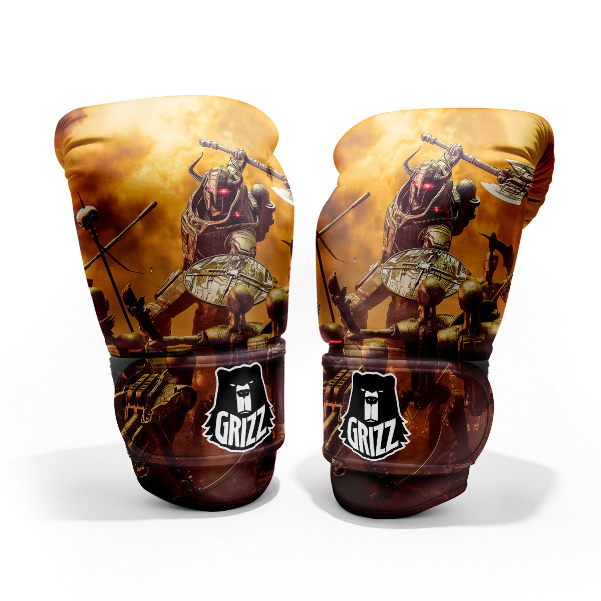 Warrior Viking Machine Print Pro Boxing Glove