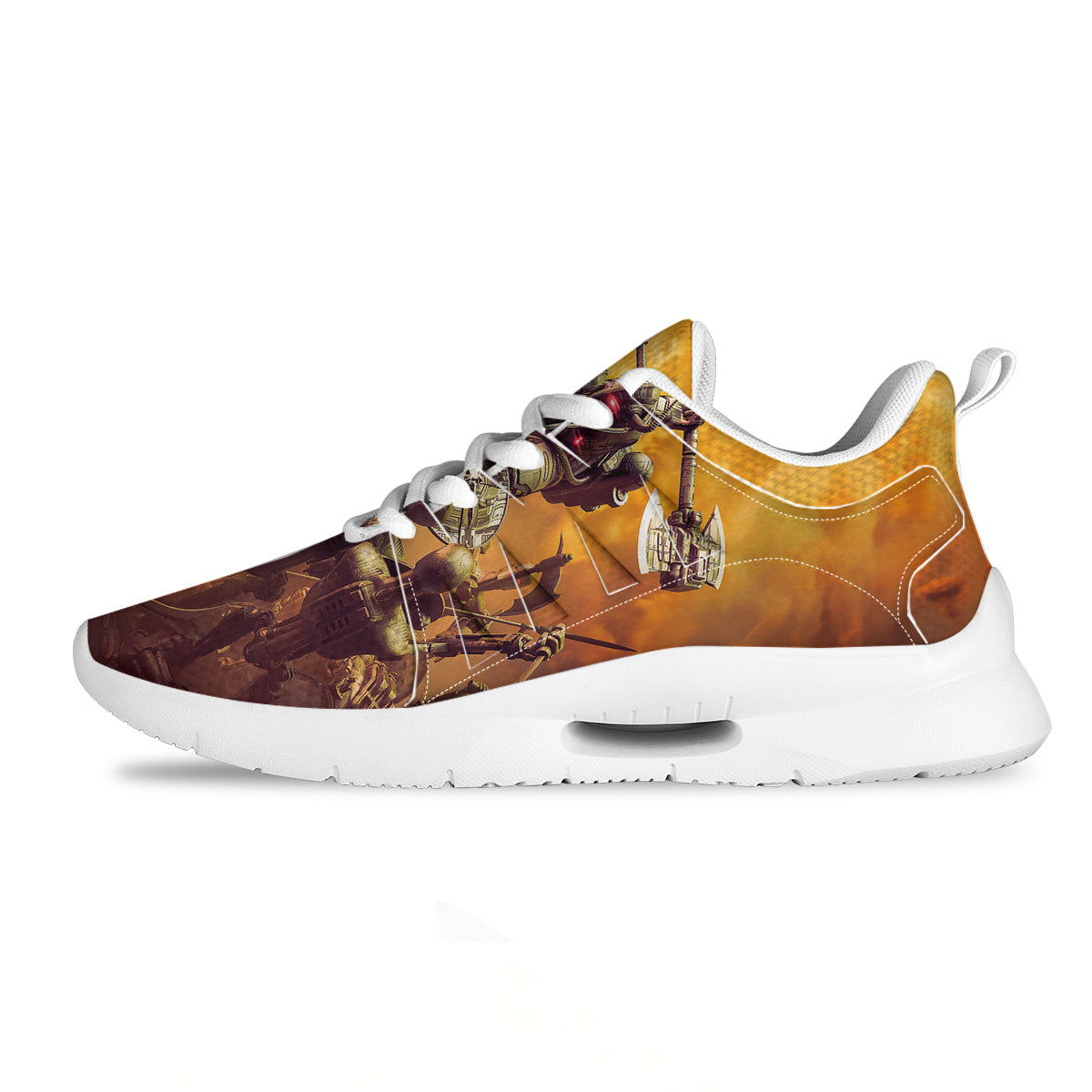 Warrior Viking Machine Print Tennis Shoes-grizzshop