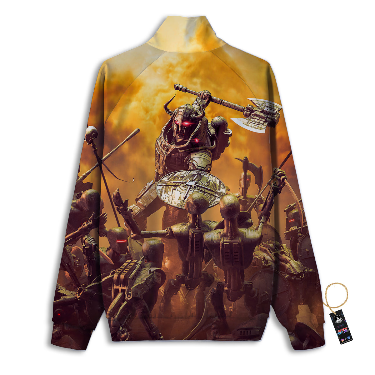 Warrior Viking Machine Print Track Jacket-grizzshop