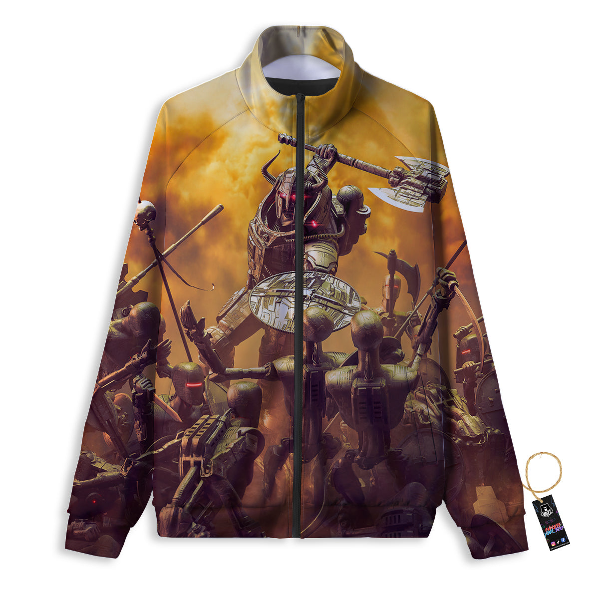 Warrior Viking Machine Print Track Jacket-grizzshop