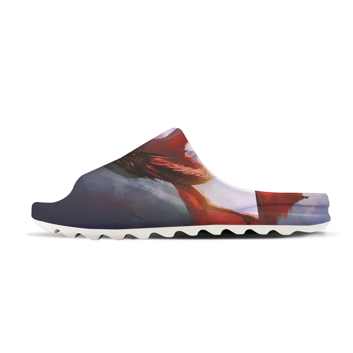 Warrior And Red Dragon Print Sandals-grizzshop