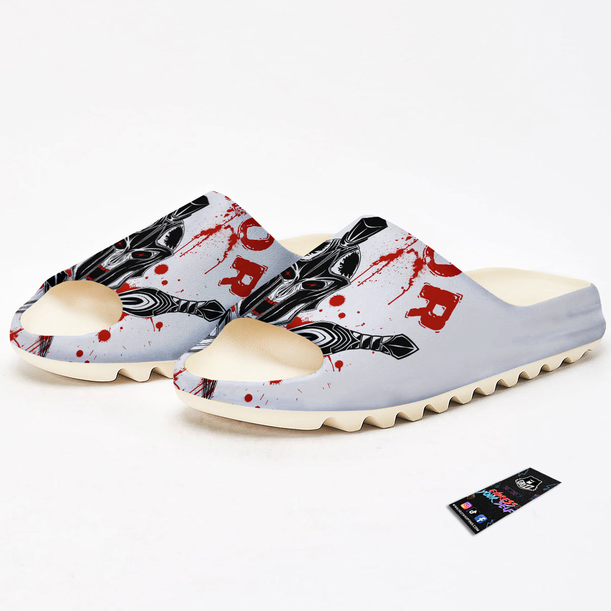 Warrior Bloody Spartan Print Sandals-grizzshop