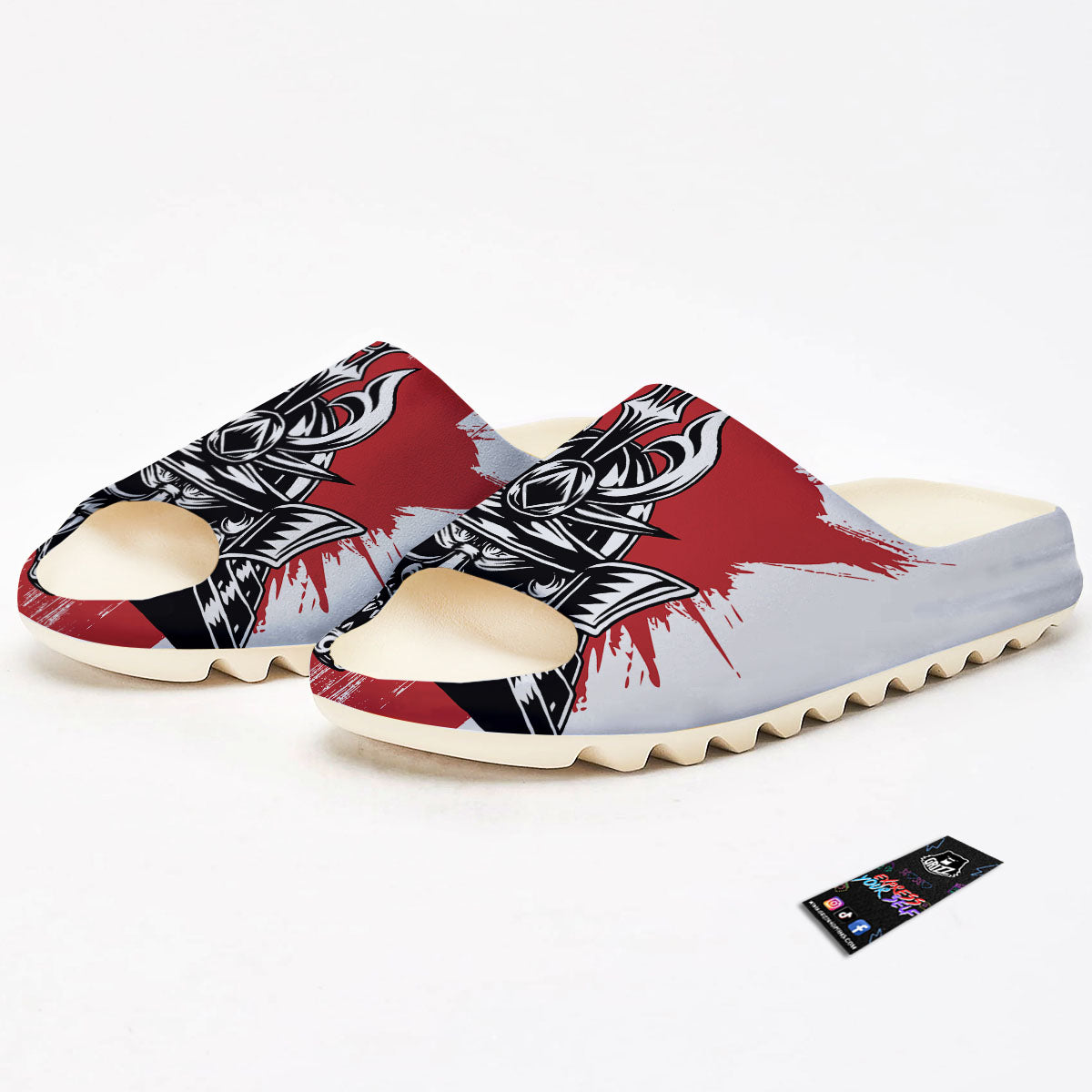 Warrior Japanese Samurai Print Sandals-grizzshop
