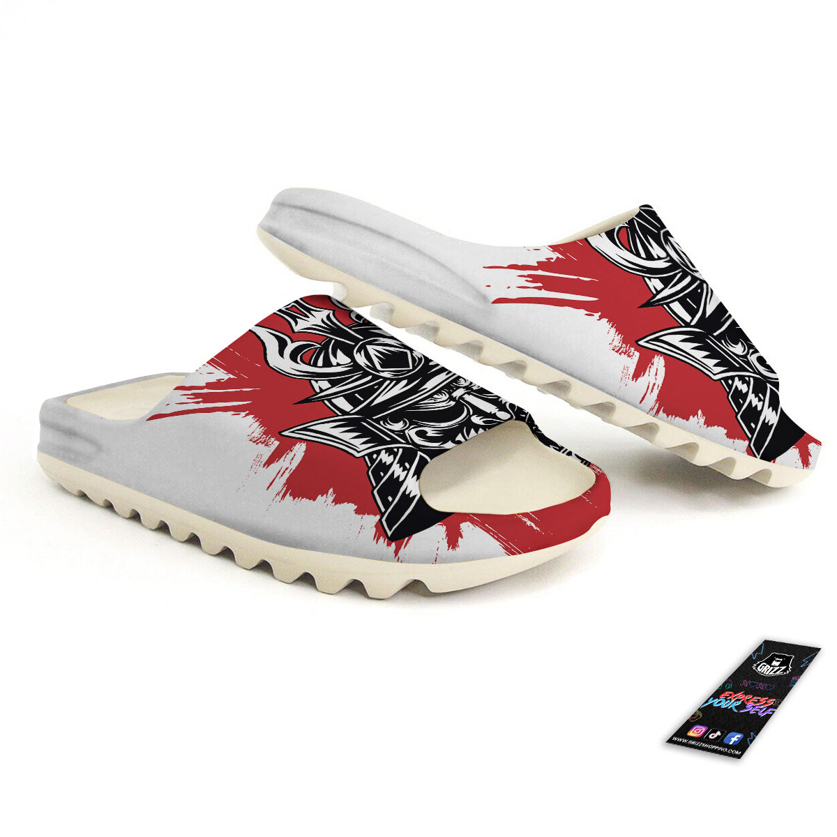 Warrior Japanese Samurai Print Sandals-grizzshop