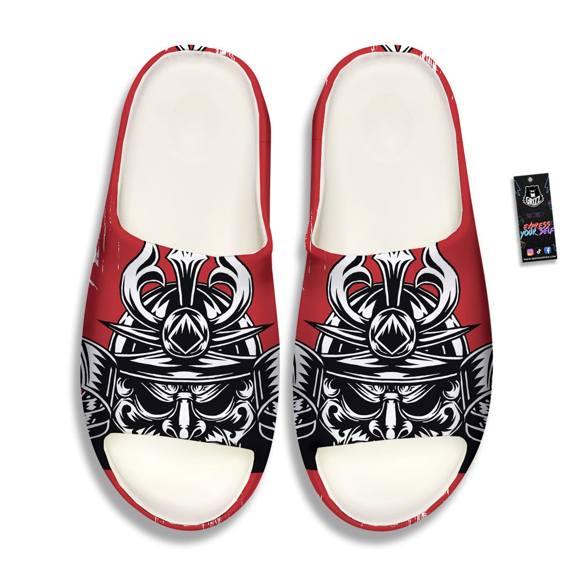 Warrior Japanese Samurai Print Sandals-grizzshop