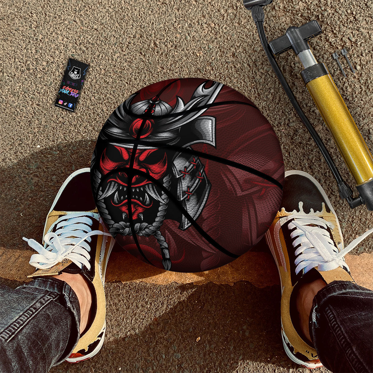 Warrior Mask Japanese Print Basketball