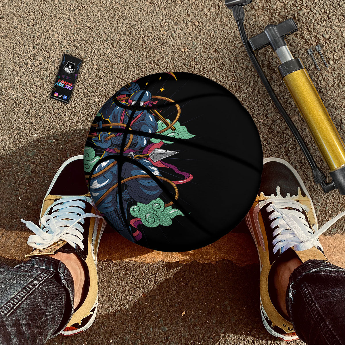 Warrior Ninja Print Basketball
